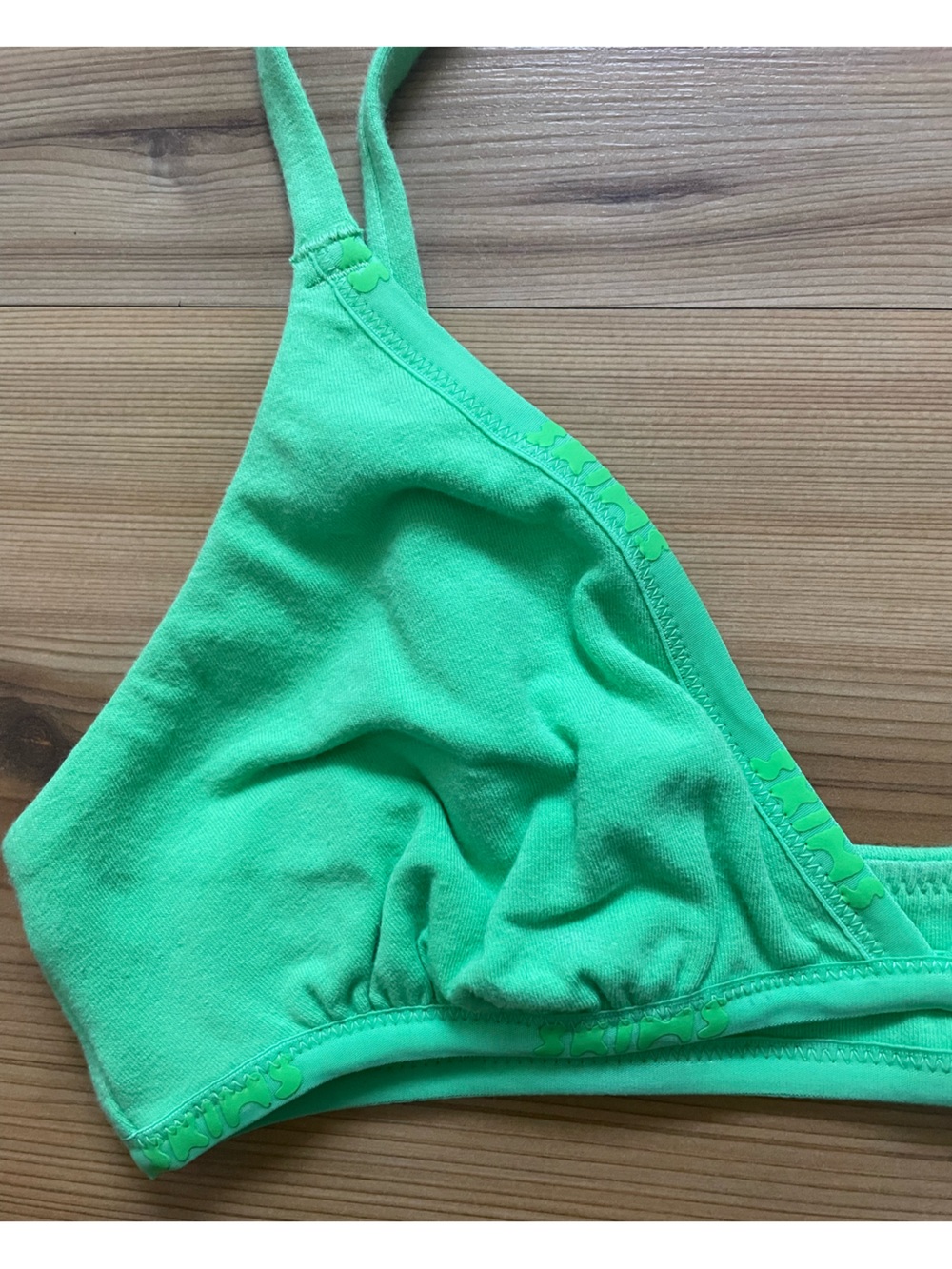 SKIMS Neon Green Triangle Bralette - Picture 2 of 4